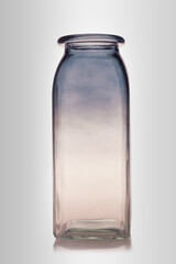 glass vase graceful, isolated on white background