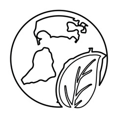 Obraz premium Eco Plant Icon In Outline Style