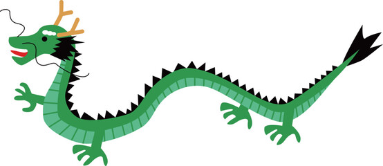 龍のイラスト　年賀状素材