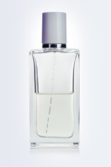 Bottle of perfume women's men's perfume, aromatic eau de parfum, isolated on background