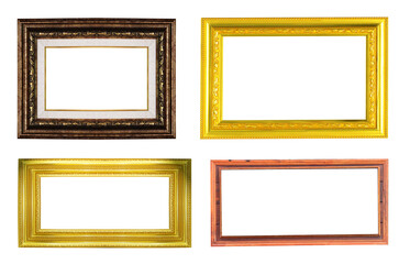 Collection of frame on white background.