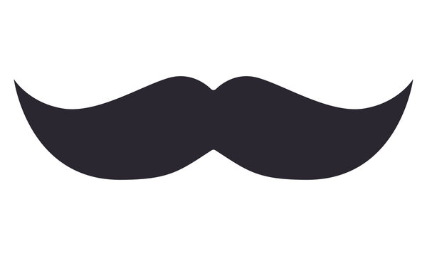 Retro cartoon mustache vector. Italy mustache icon. Simple illustration of Italy mustache vector icon