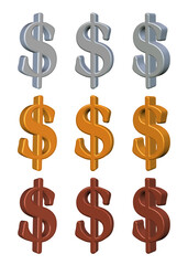 bundle dollar currency 3D render