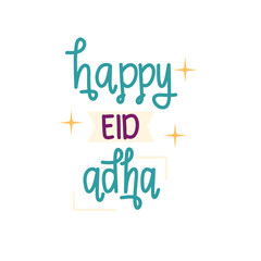 Happy Eid Adha Hand Lettering 