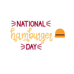 National Hamburger Day Hand Lettering