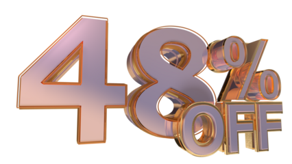 Gold 3d number 48%