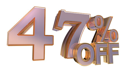 Gold 3d number 47%
