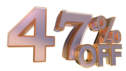Gold 3d number 47%
