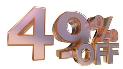 Gold 3d number 49%