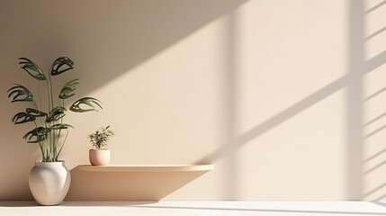 Fototapeta na wymiar minimalistic abstract beige background - serene and elegant design