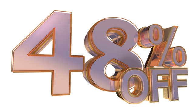Gold 3d number 48%