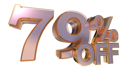 Gold 3d number 79%