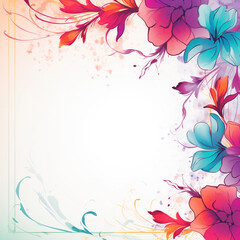 Fototapeta na wymiar Wedding abstract background, Blank Wedding invitation card set with floral flower, card, background,