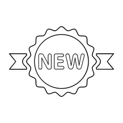 New Tag Icon In Outline Style