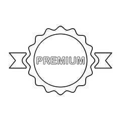 Premium Tag Icon In Outline Style