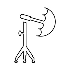 Lighting Umbrella Icon In Outline Style