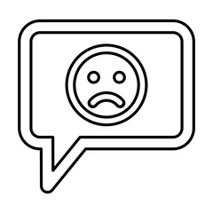 Negative Feedback Icon In Outline Style