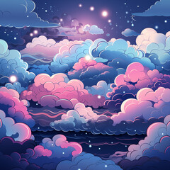 blue sky with clouds