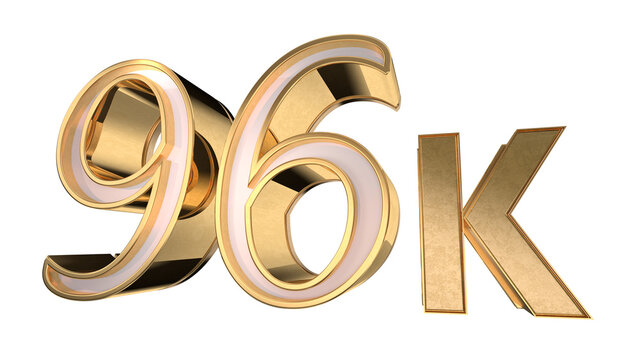 Gold 3d number 96K