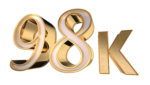 Gold 3d number 98K