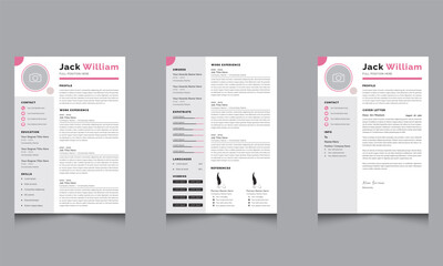 Stylish CV / resume template Modern and Professional Resume Design Layout