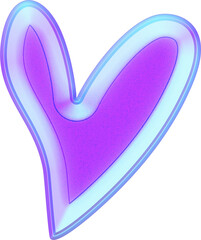 Y2k 3D Decorative Heart Hologram