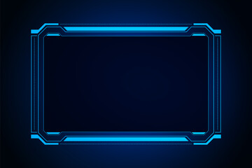 Sci fi futuristic user interface, HUD template frame design, Technology abstract background	
