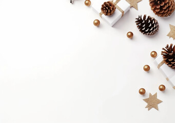 Christmas banner, Xmas sparkling lights garland with gifts box and golden tinsel. Horizontal christmas posters, cards, headers for website. Dark violet Happy New Year background. Vector illustration