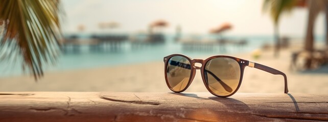 sunglasses on the beach