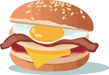 Bacon egg cheese burger