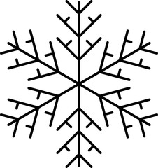 Snowflake snow freeze winter thin line outline icon. Snowflakes thin line icon set. Snowflake Simple Vector illustration