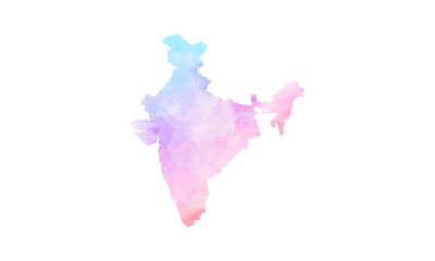 colorful india map watercolor vector background