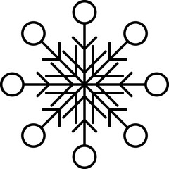 Snowflake snow freeze winter thin line outline icon. Snowflakes thin line icon set. Snowflake Simple Vector illustration