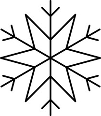 Snowflake snow freeze winter thin line outline icon. Snowflakes thin line icon set. Snowflake Simple Vector illustration