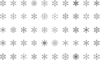 Fototapeta na wymiar Snowflake snow freeze winter thin line outline icon. Snowflakes thin line icon set. Snowflake Simple Vector illustration