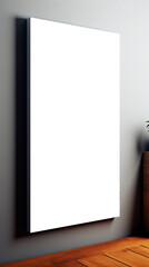 Wall canvas mockup in png