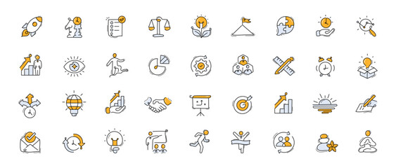 Productivity Icons - Enhance Your Productivity and Achieve Your Goals. Organize Your Work and Life. Enhance Your Workflow