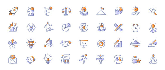 Productivity Icons - Enhance Your Productivity and Achieve Your Goals. Organize Your Work and Life. Enhance Your Workflow