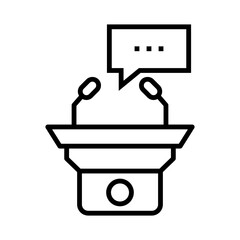 Speech icon. Podium for Speeches