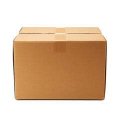 cardboard box on  transparent background