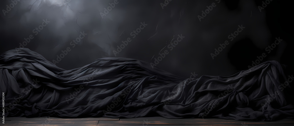 Wall mural abstract beautiful black velvet background for website. . art design for backdrop or wallpaper with 