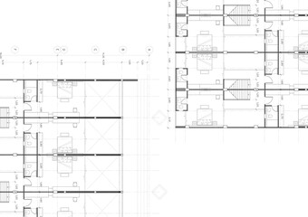 Floor plan designed building on the drawing.