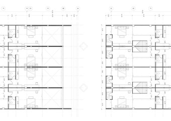 Floor plan designed building on the drawing.