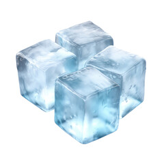 Ice Cubes on  transparent background