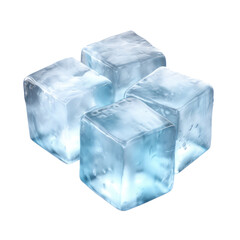 Obraz premium Ice Cubes on transparent background