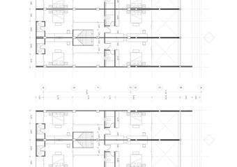 Floor plan designed building on the drawing.