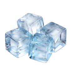 Ice Cubes on  transparent background