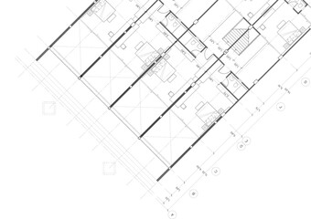 Floor plan designed building on the drawing.