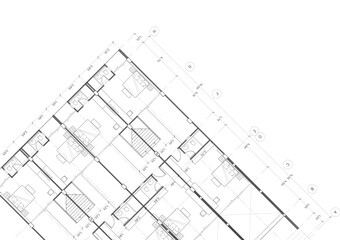 Floor plan designed building on the drawing.