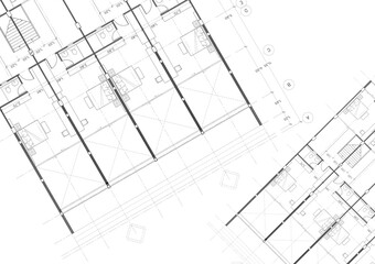 Floor plan designed building on the drawing.